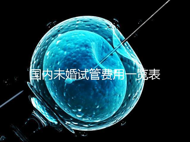 國內(nèi)未婚試管費用一覽表：2025單身女性做試管嬰兒要花多少錢？